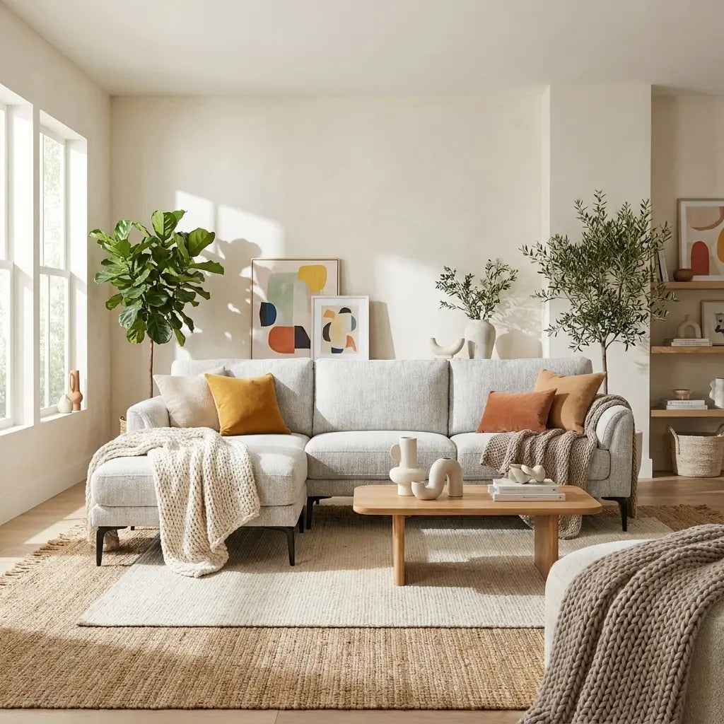 Zafina | Textured Fabric - Luxury 3 Seater Sofa