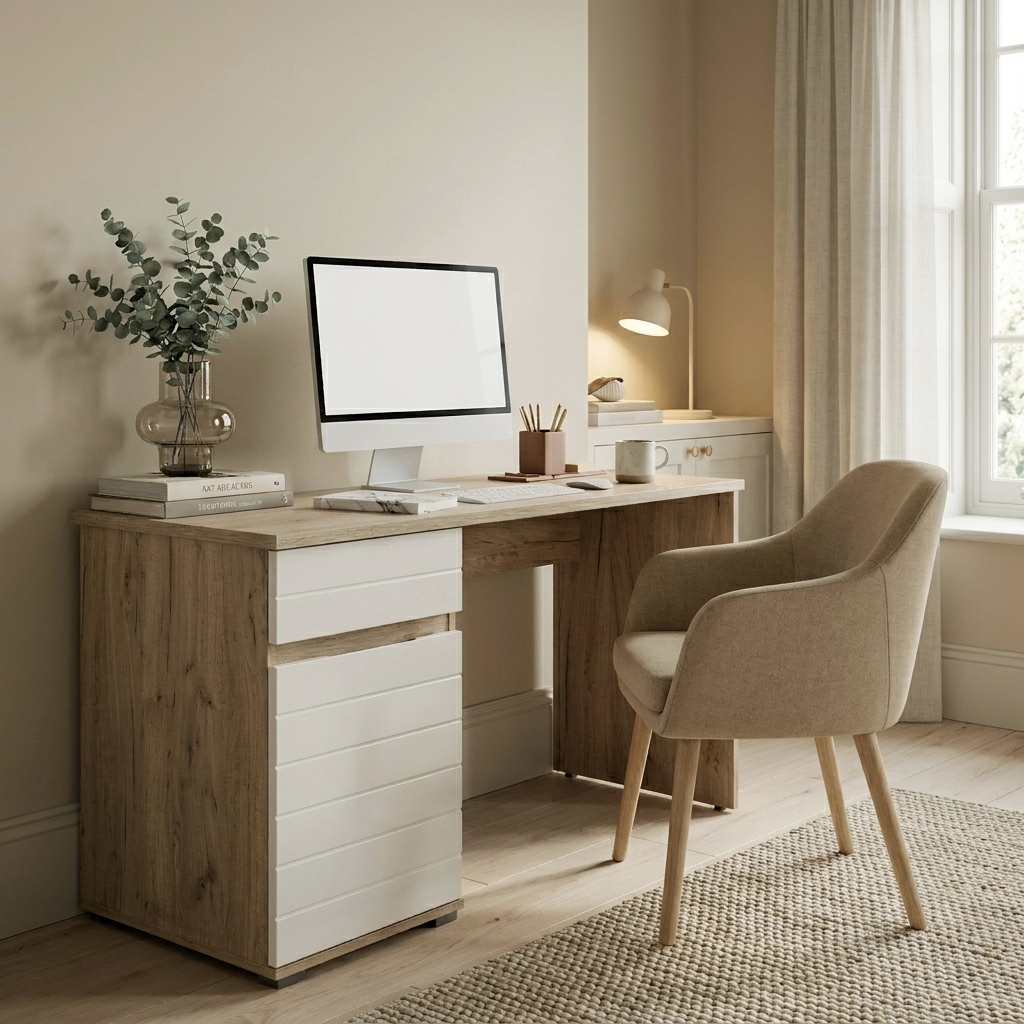 The Ellington | Luxury Oak & Gloss Desk
