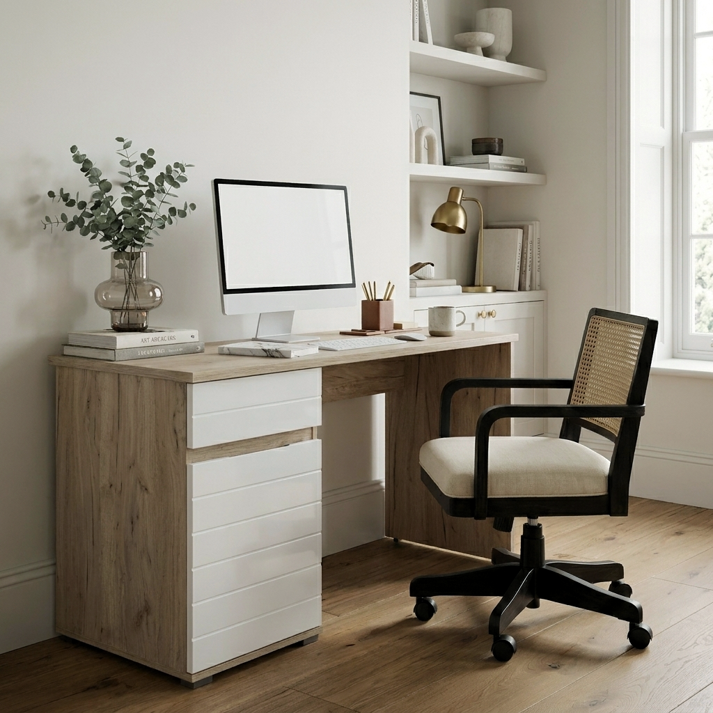 The Ellington | Luxury Oak & Gloss Desk