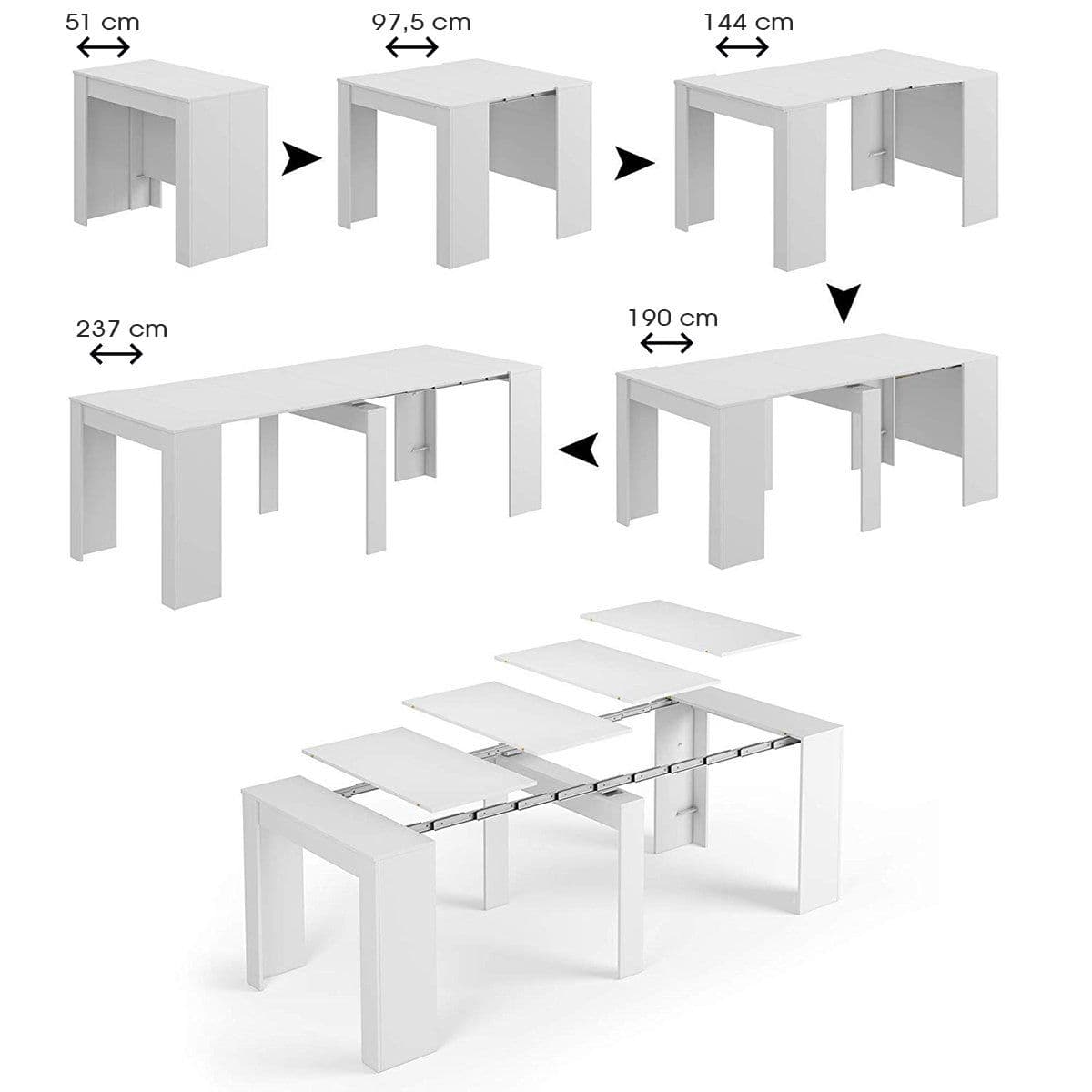 The Ashcombe | Luxury Concrete Grey Extending Dining Table