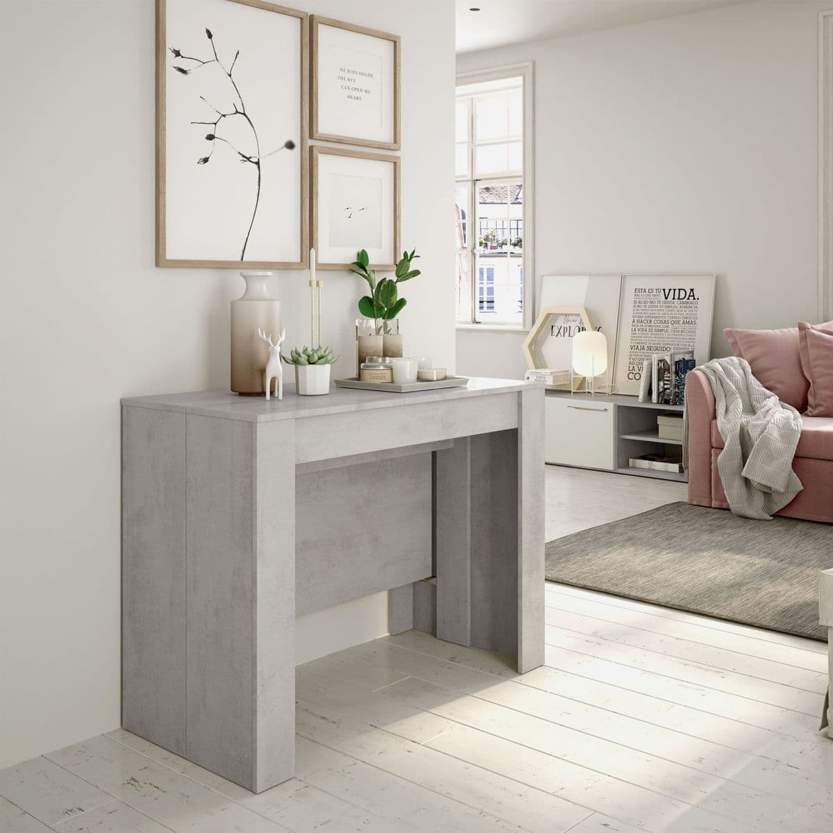The Ashcombe | Luxury Concrete Grey Extending Dining Table