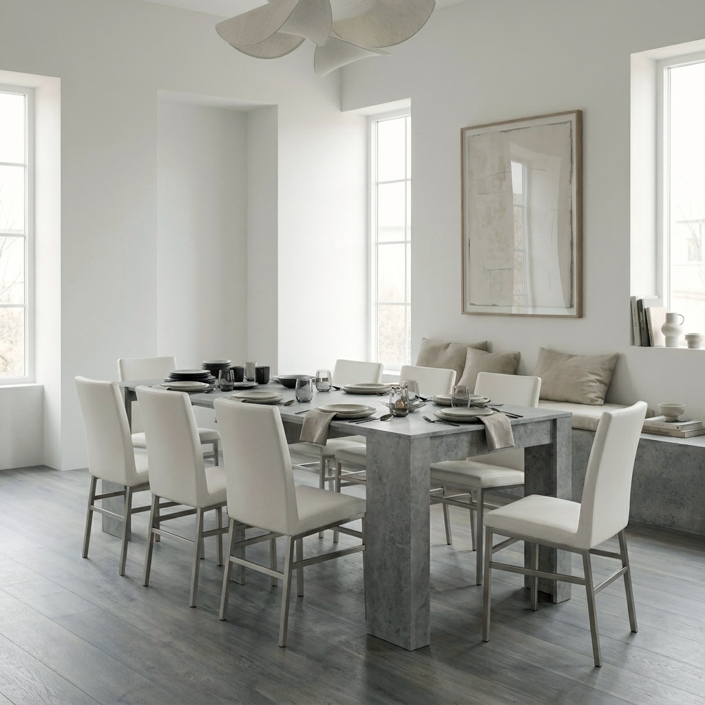 The Ashcombe | Luxury Concrete Grey Extending Dining Table