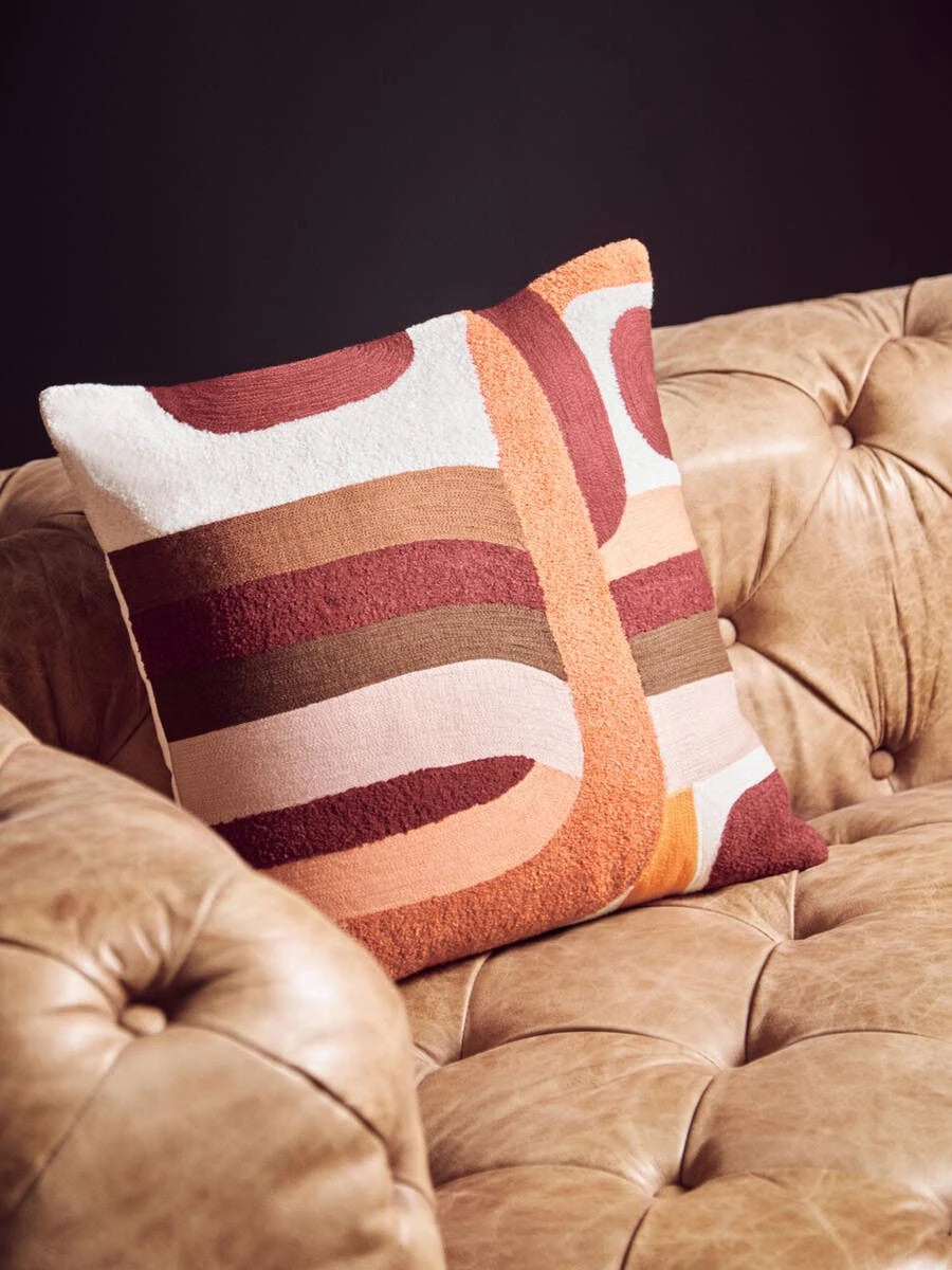 Basim | Luxury Brown Leather Tufted 3 Seater Sofa