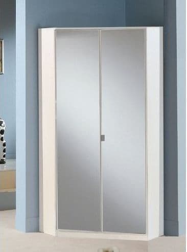 Brellis | Double Mirror Corner Wardrobe - 2 Door