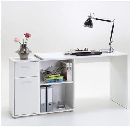 The Calder White | Luxury Corner Desk