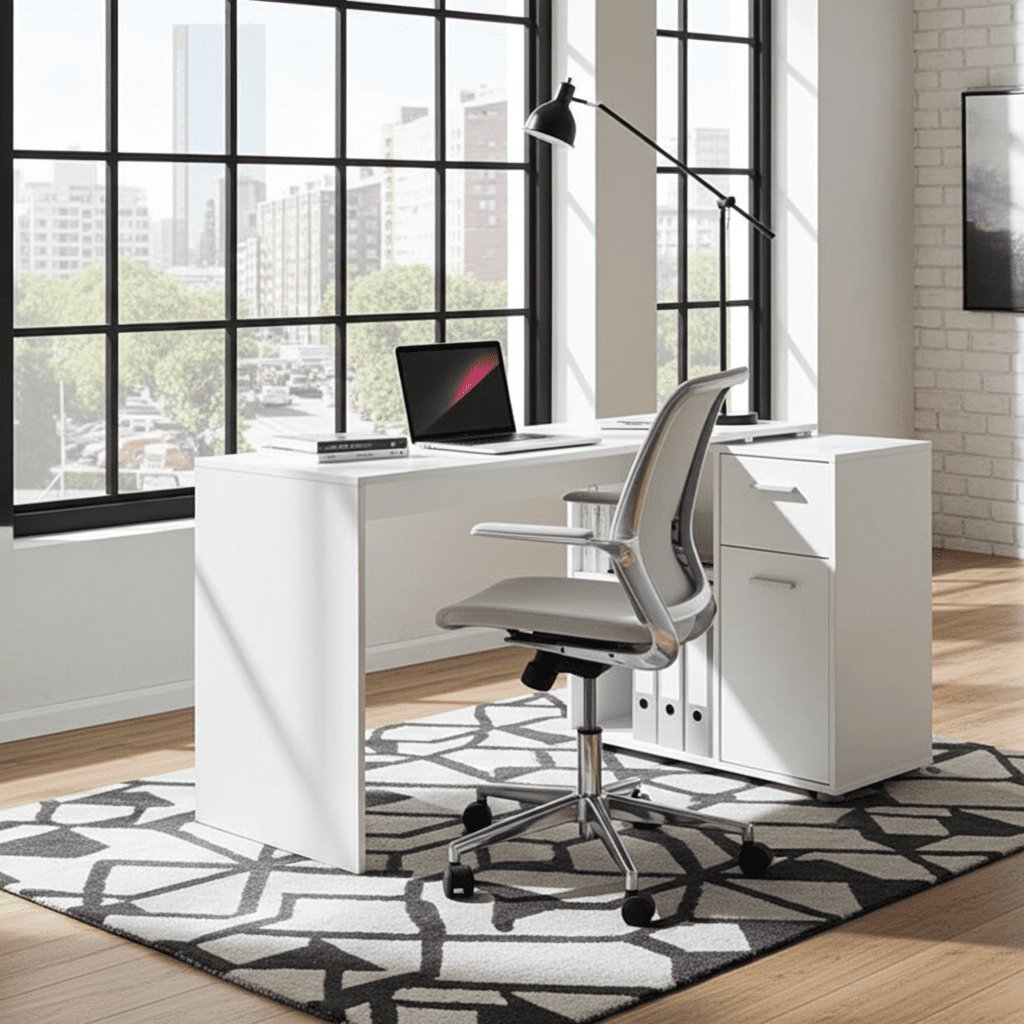 The Calder White | Luxury Corner Desk