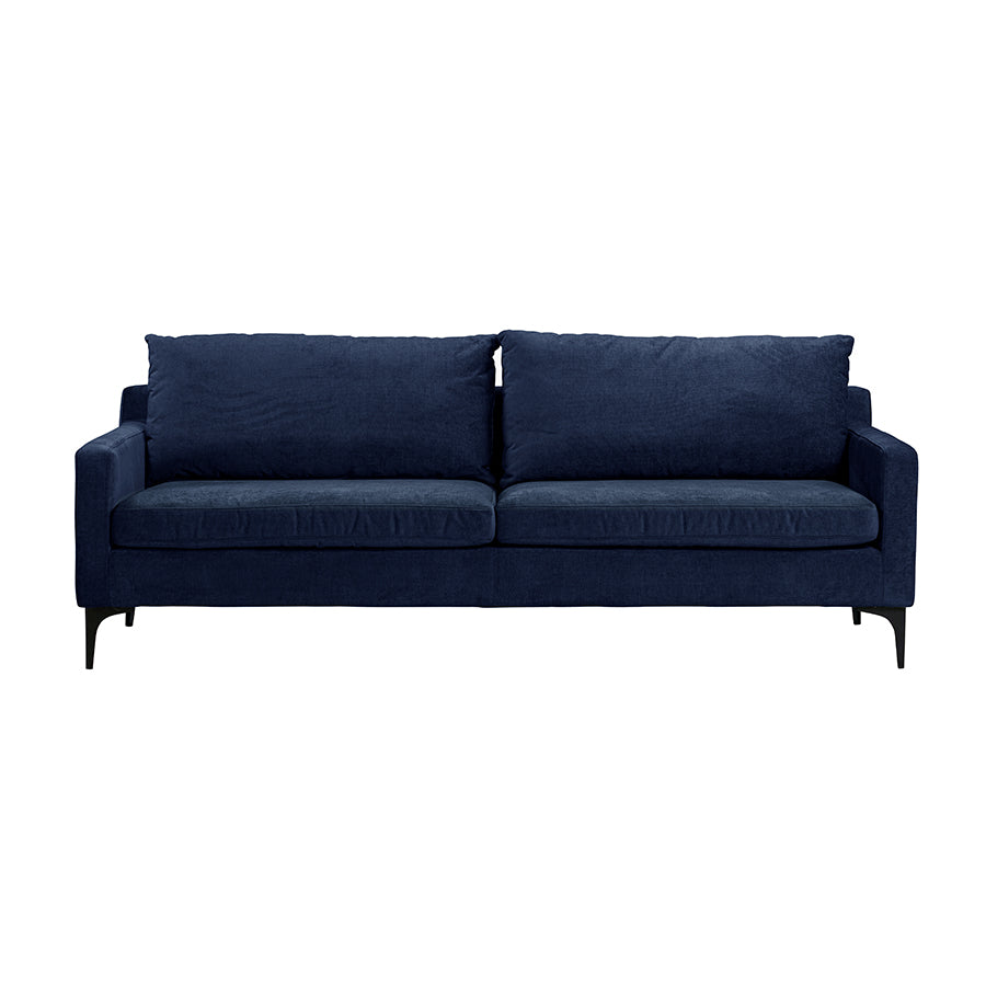 Caspian | Blue Textured Fabric - Luxury 3 Seater Sofa