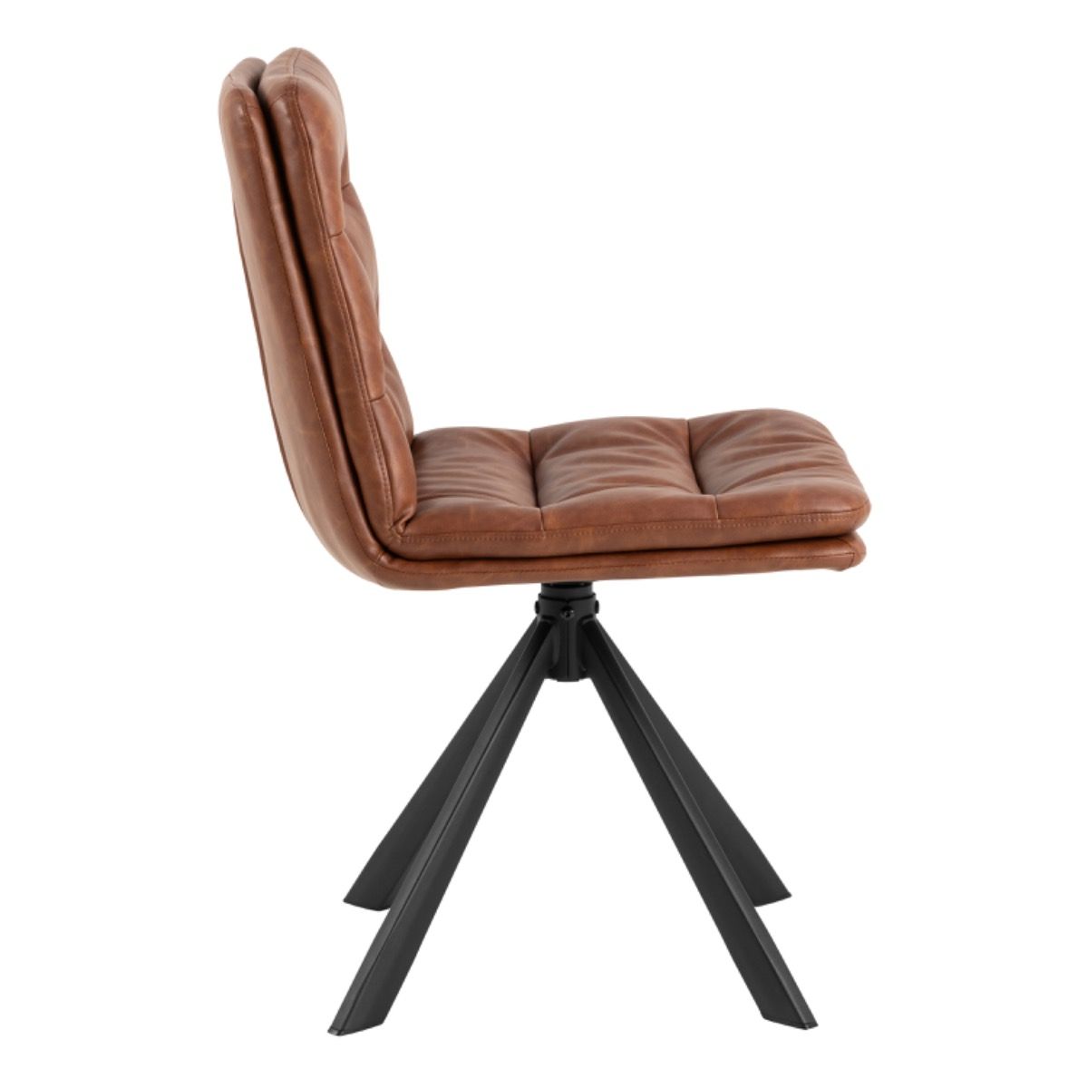 The Cognac | Luxury Tan Swivel Dining Chairs – Set of 2