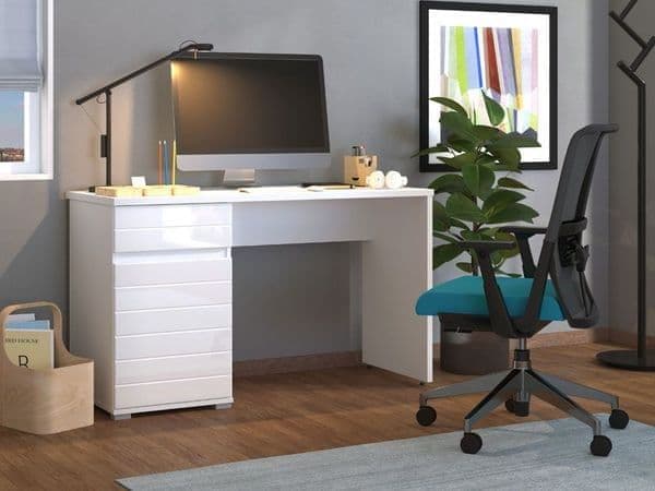 The Ellington | Luxury White Gloss Desk