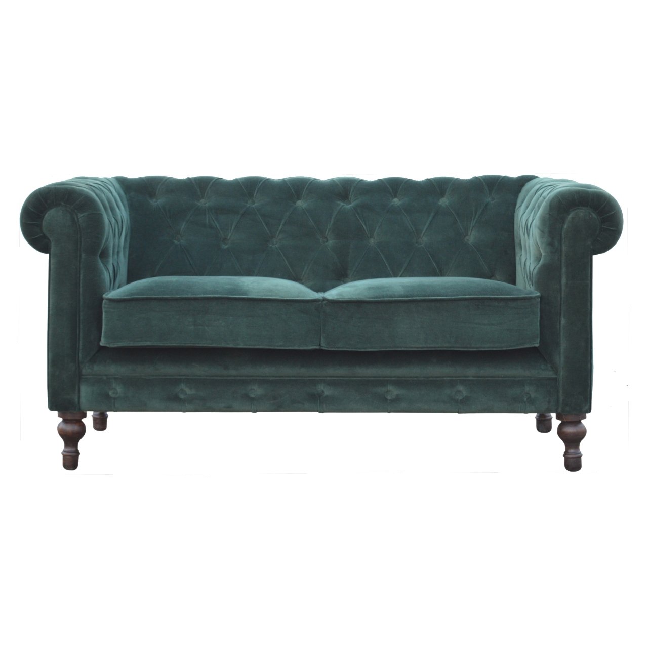 Belgravia | Emerald Green Chesterfield - Luxury 2 Seater Sofa