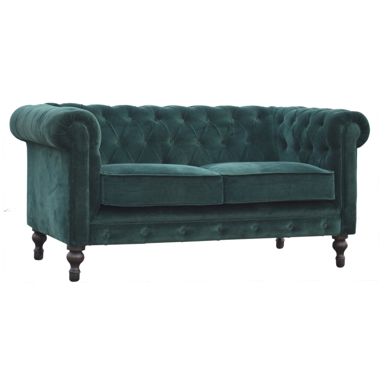 Belgravia | Emerald Green Chesterfield - Luxury 2 Seater Sofa
