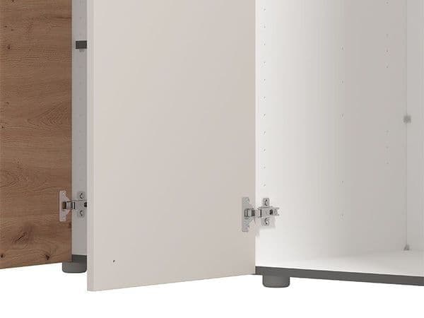 Giorno | 5 Door Mirrored Wardrobe - Cashmere And Artisan Oak Effect