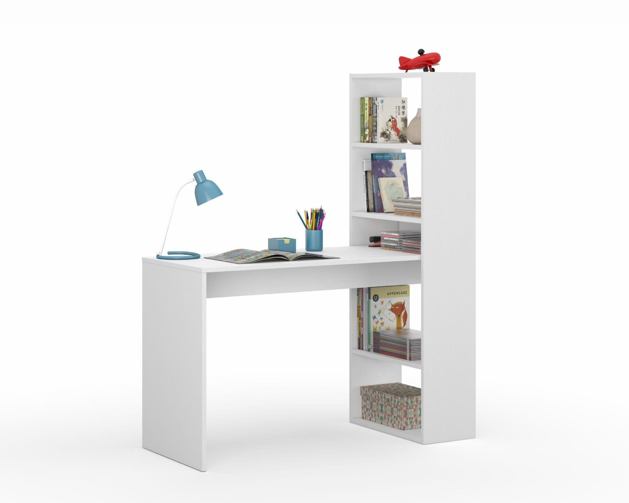 The Highbury White | Luxury Matt Finish Desk & Bookcase