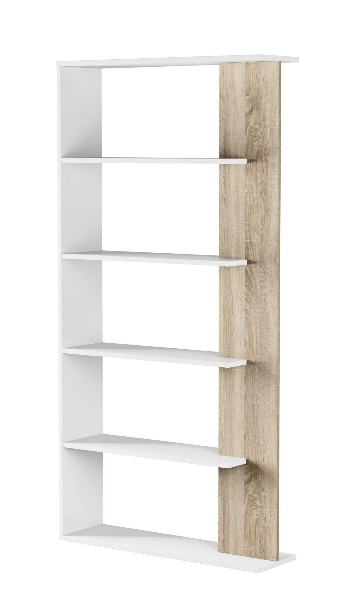 Luxira White & Oak Effect Bookcase