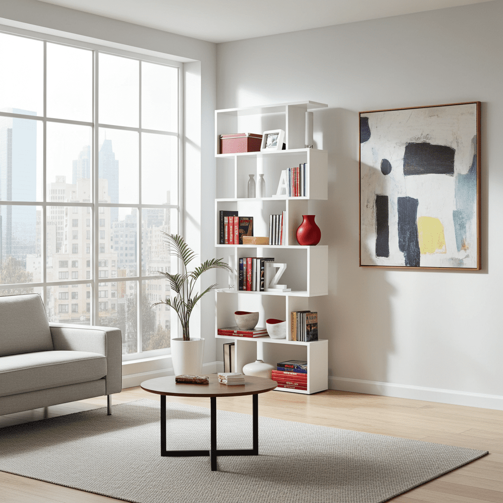Valencia White Gloss Bookcase