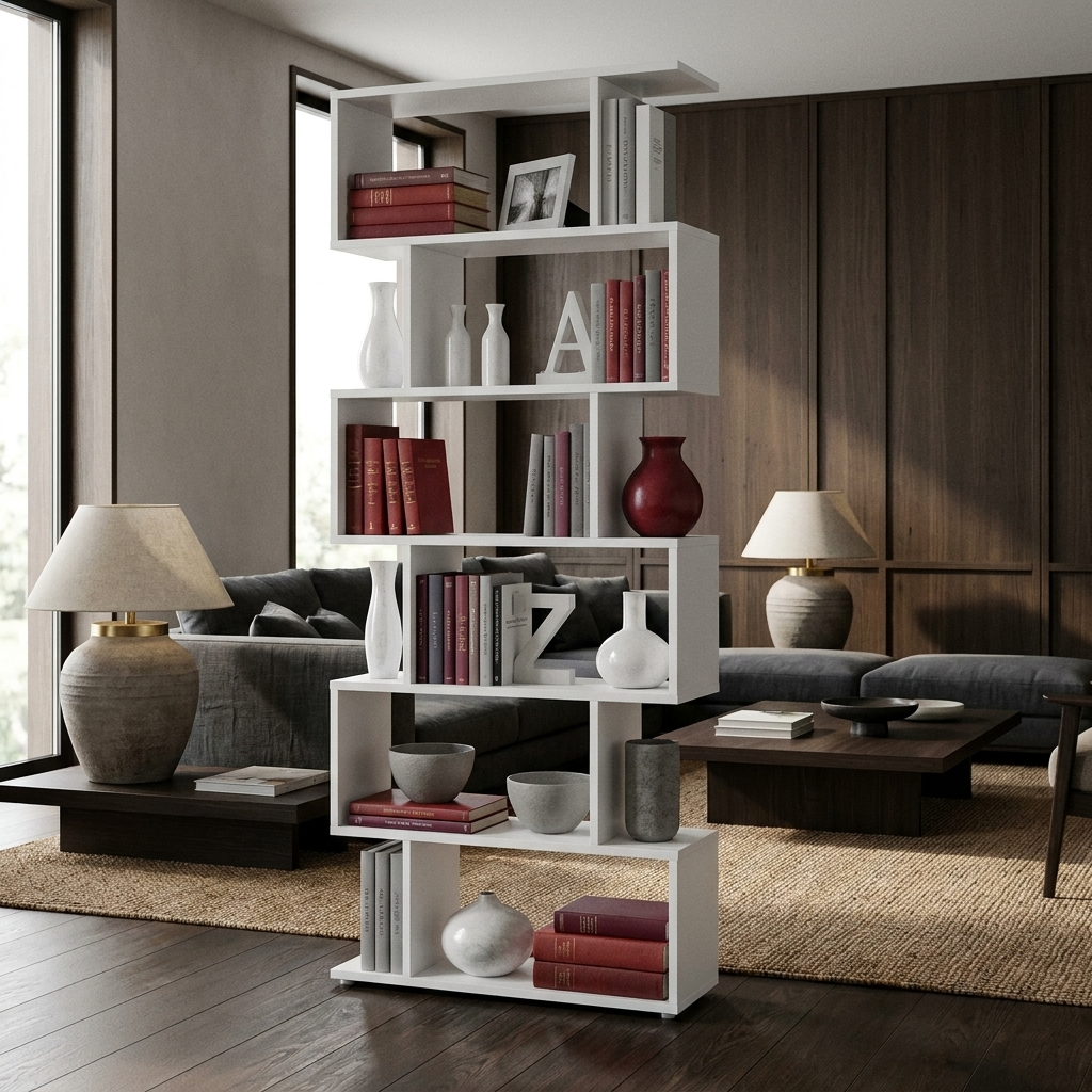 Valencia White Gloss Bookcase