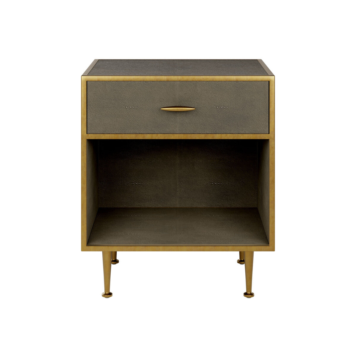 Regency | Faux Shagreen Luxury Bedside Table