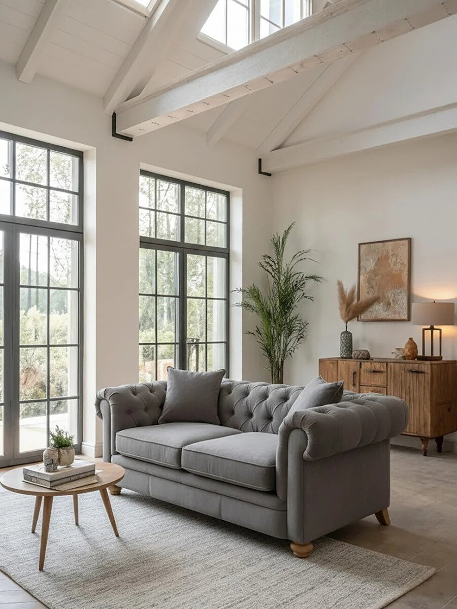 Maren | Luxury Grey Fabric 2 Seater Sofa