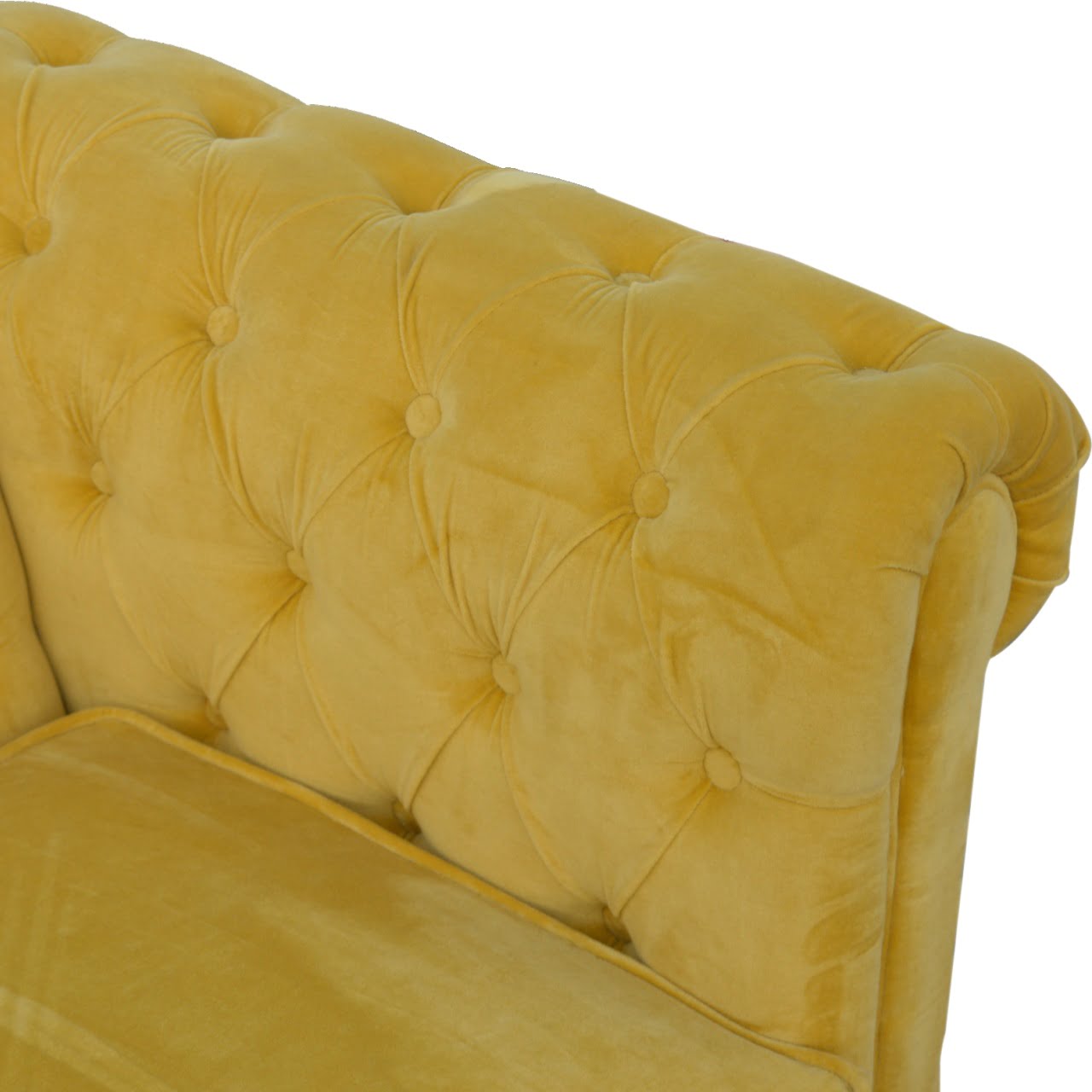 Kensington | Mustard Velvet Chesterfield - 2 Seater Sofa