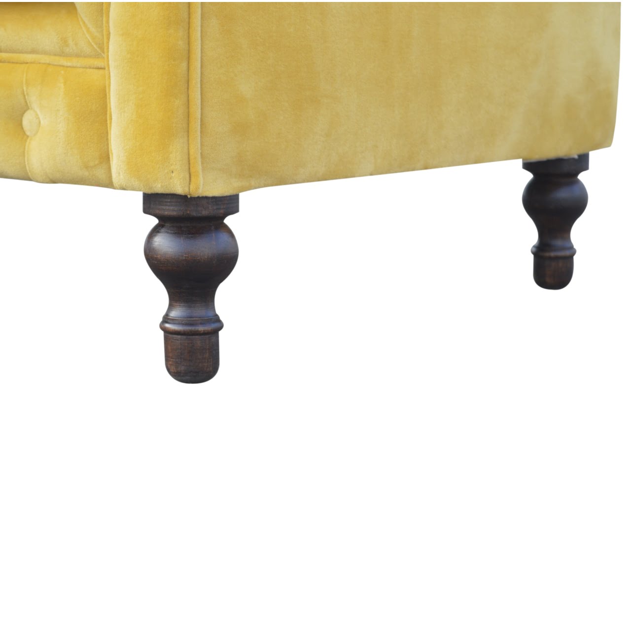 Kensington | Mustard Velvet Chesterfield - 2 Seater Sofa