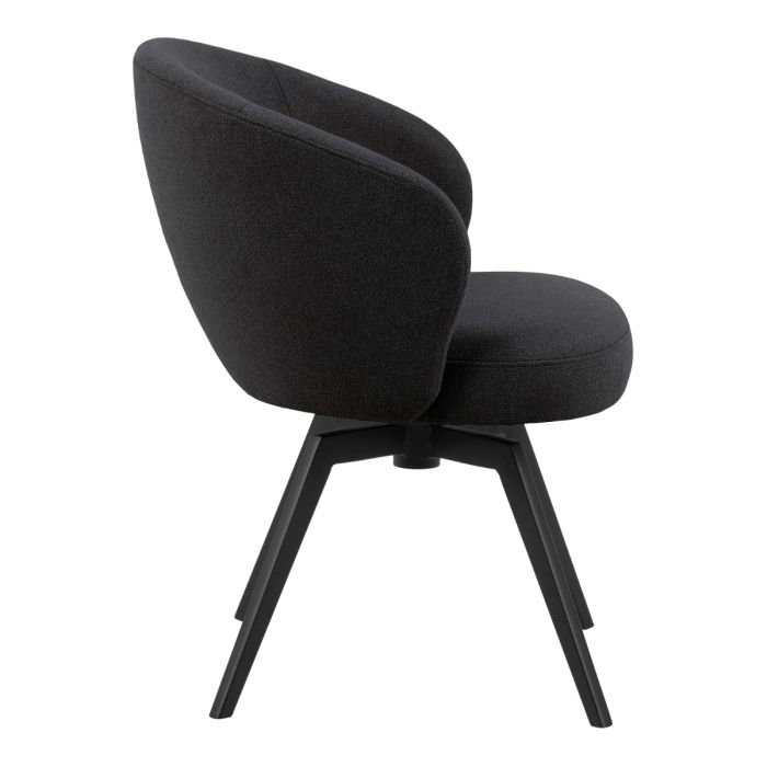 The Nerissa | Luxury Anthracite Swivel Dining Chair