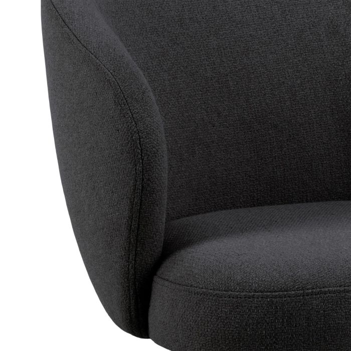 The Nerissa | Luxury Anthracite Swivel Dining Chair
