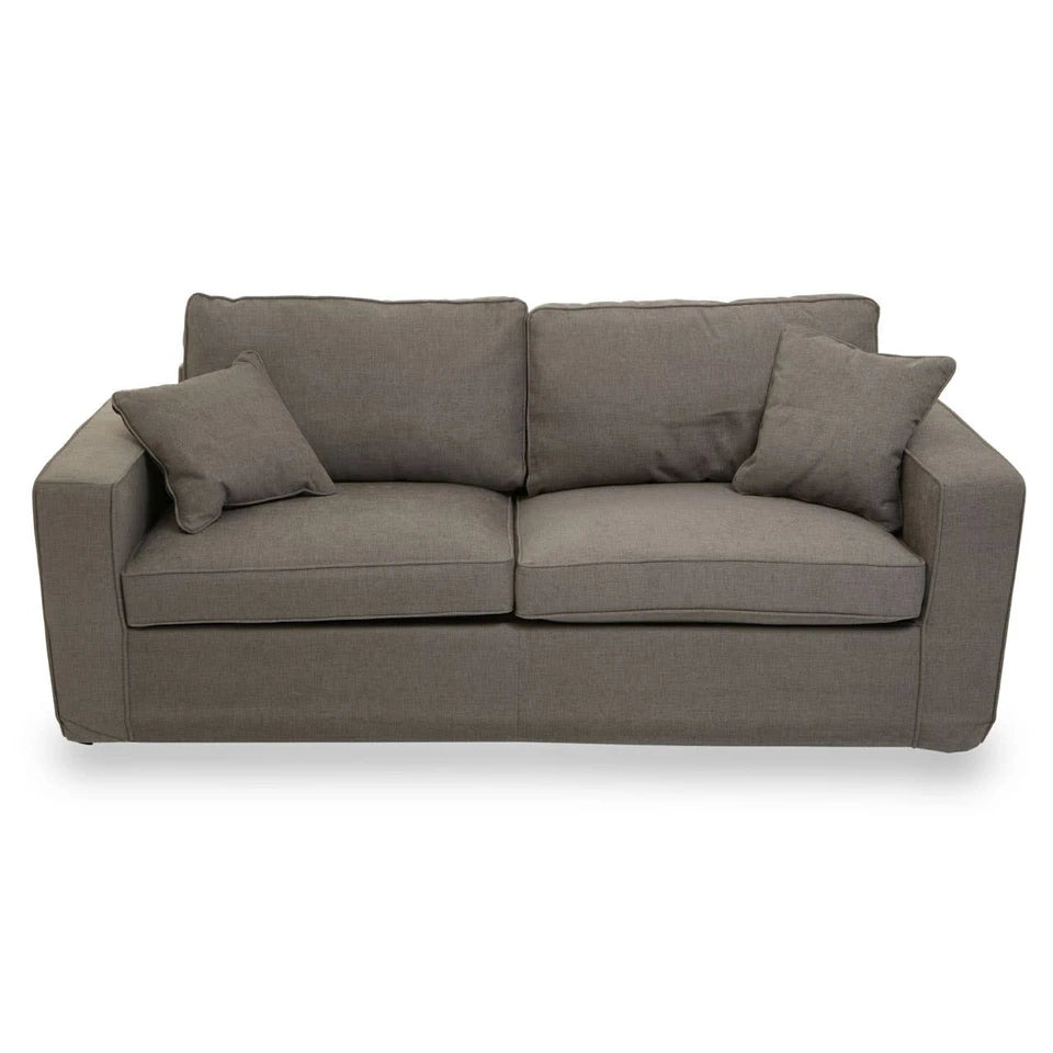 Noura | Luxury Grey Fabric 3 Seater Sofa