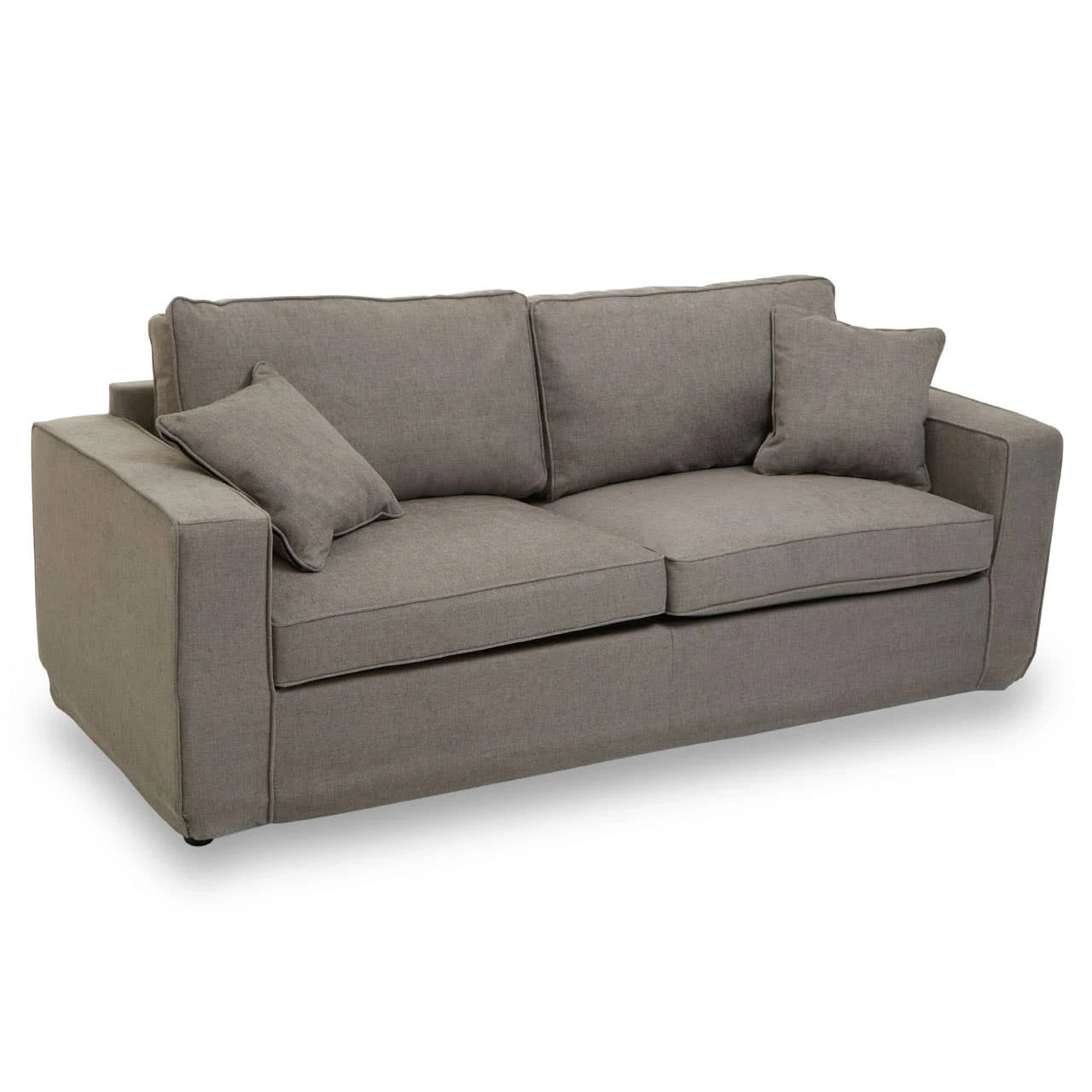 Noura | Luxury Grey Fabric 3 Seater Sofa