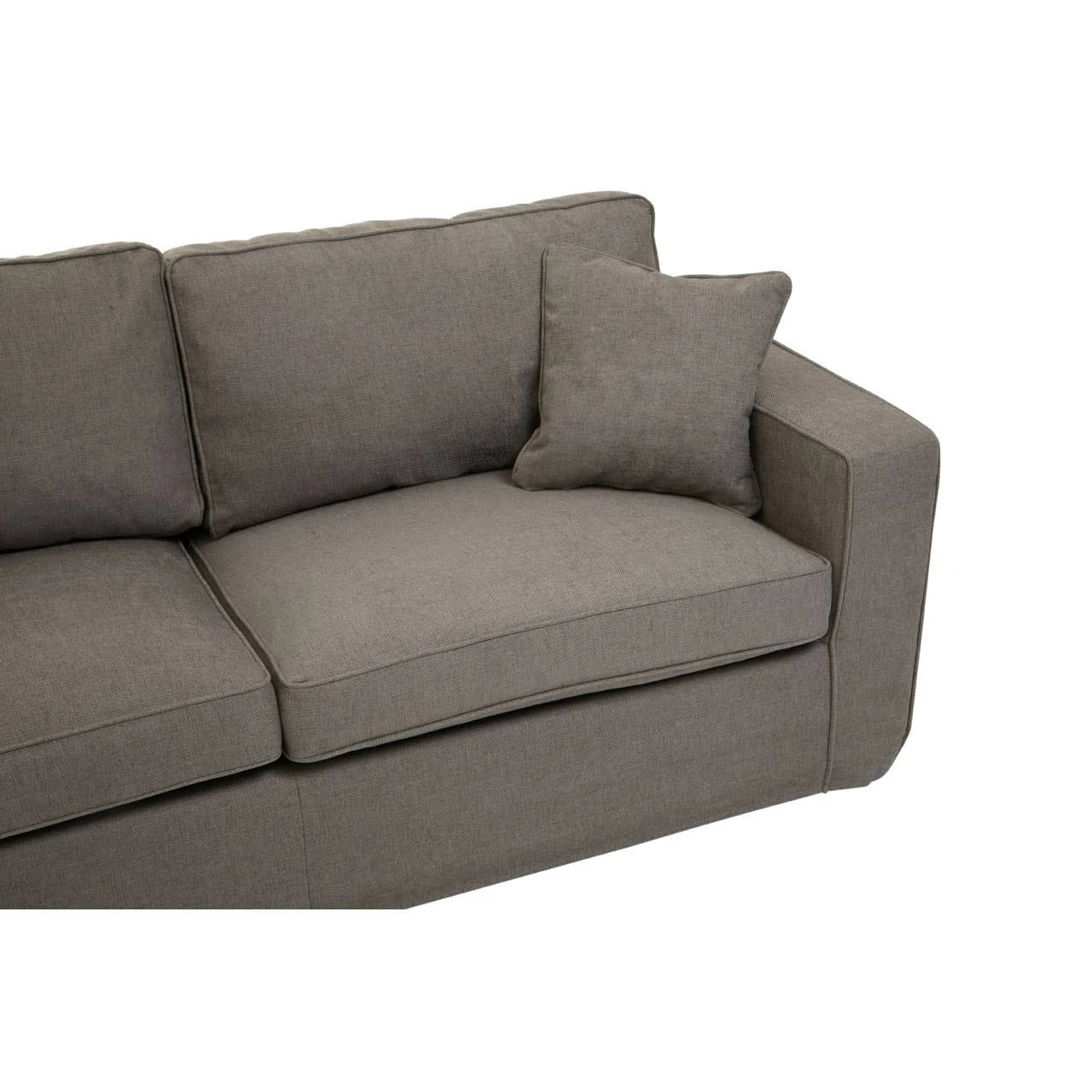 Noura | Luxury Grey Fabric 3 Seater Sofa