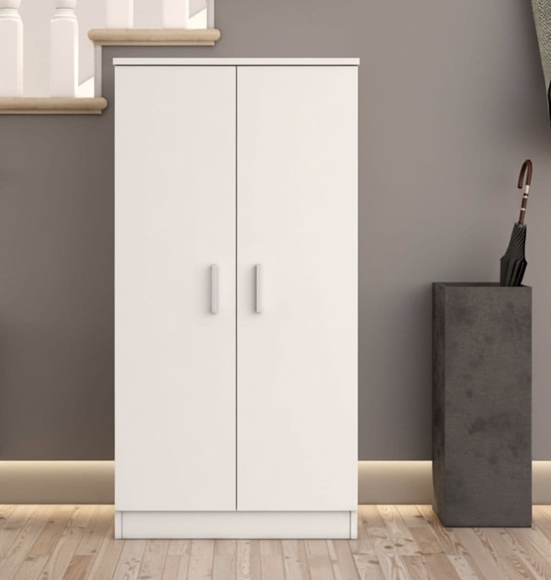 Pearl White White Shoe Cupboard