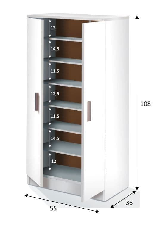 Pearl White Shoe Cupboard
