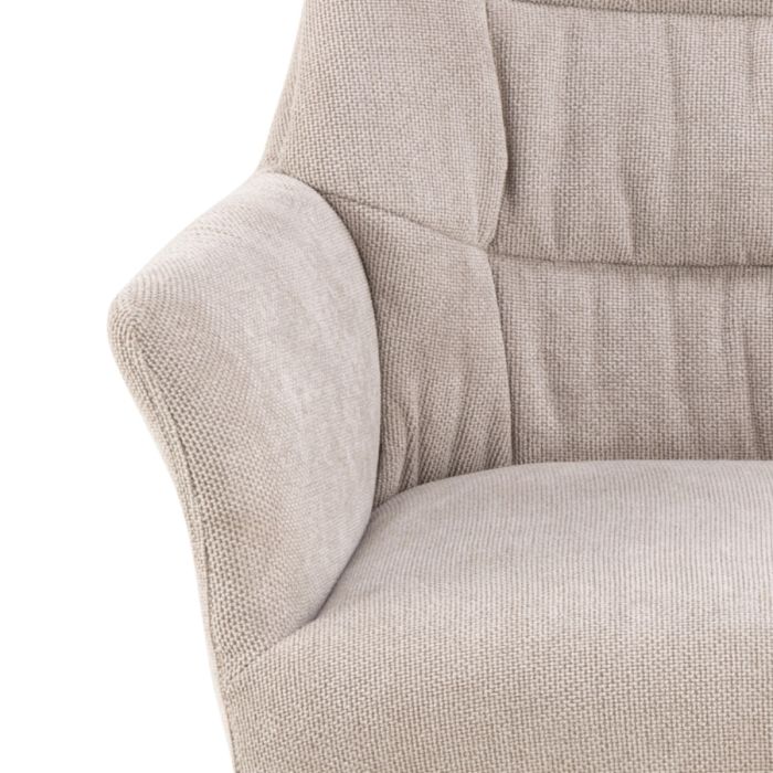 The Marbella | Luxury Cream Chenille Swivel Dining Chair – Set of 2