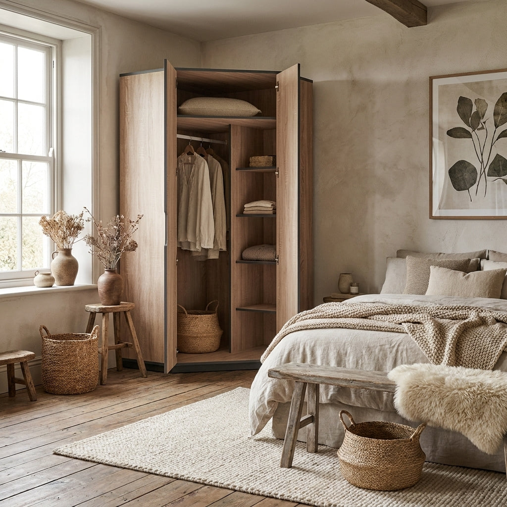 Oakmont | Oak Corner Wardrobe - 2 Door