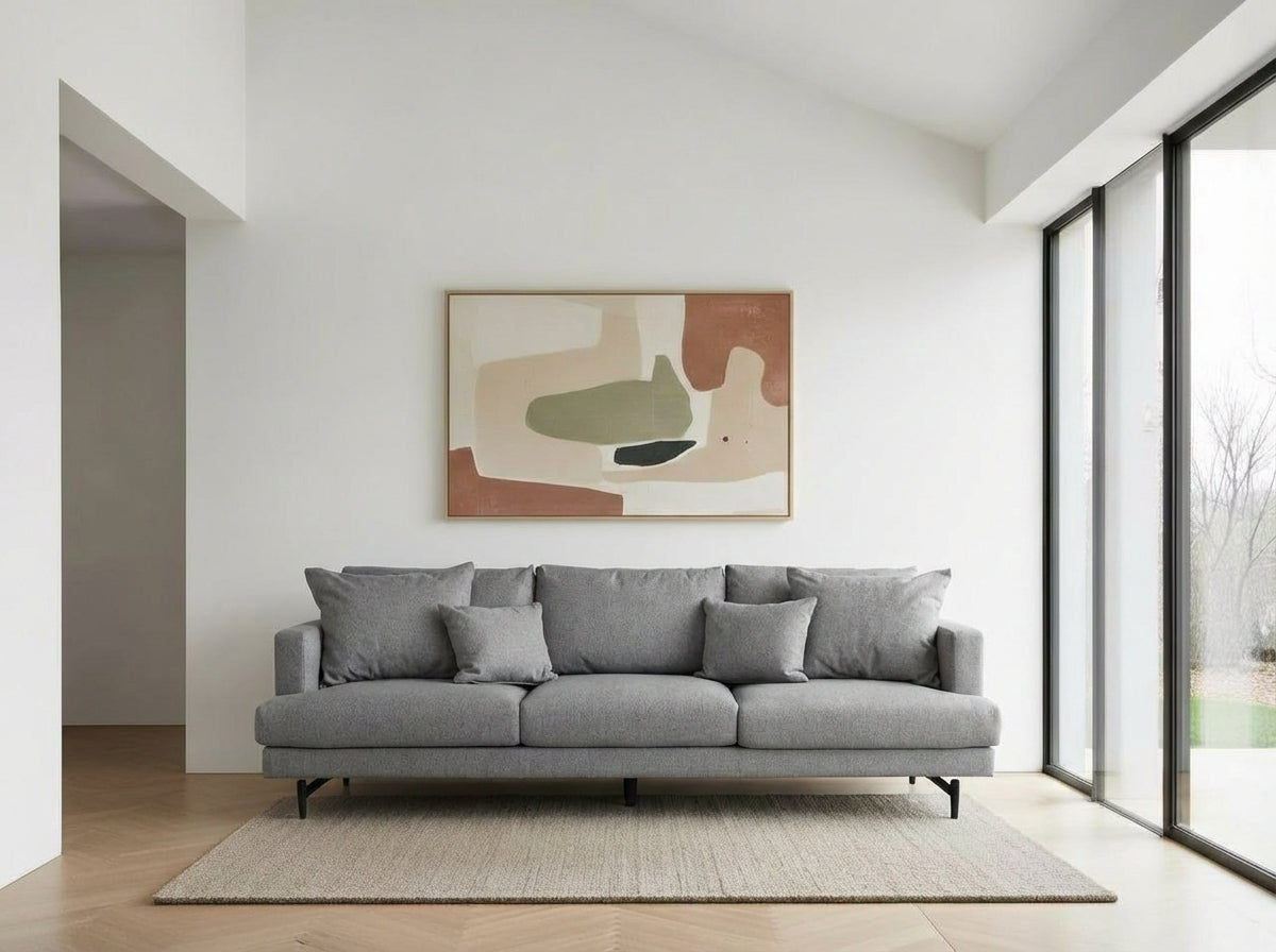 Regents | Grey Fabric - Luxury 3 Seater Sofa