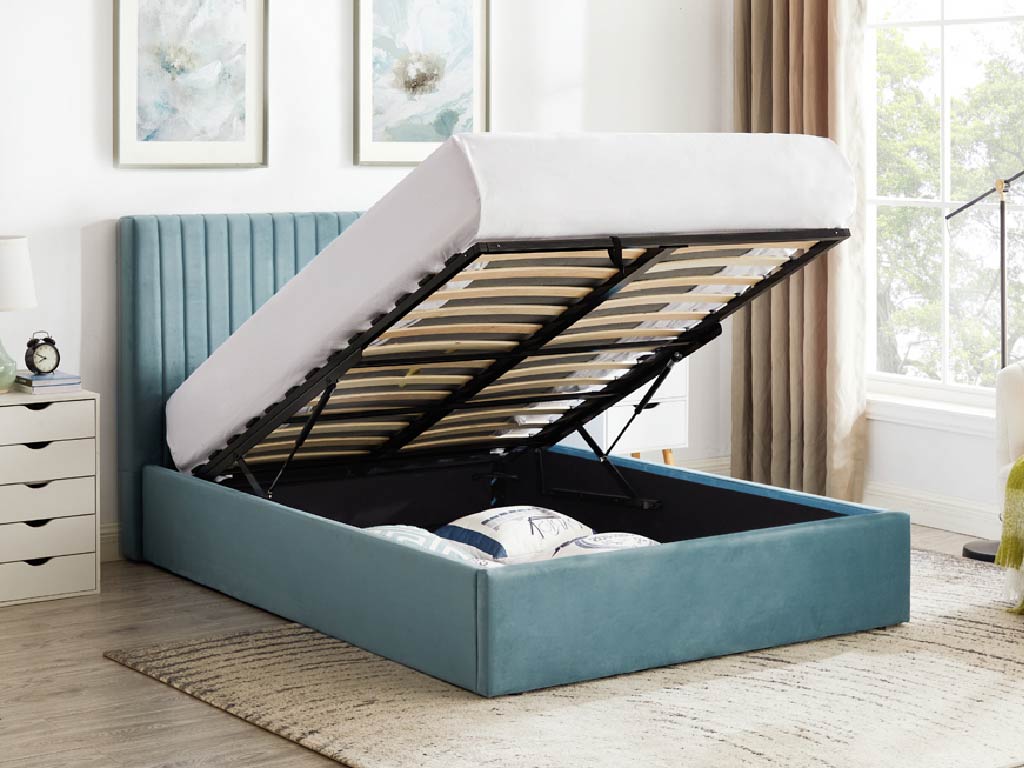 Aurora | Luxury Velvet Ottoman Bed