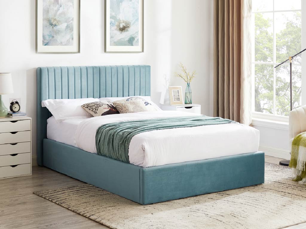 Aurora | Luxury Velvet Ottoman Bed