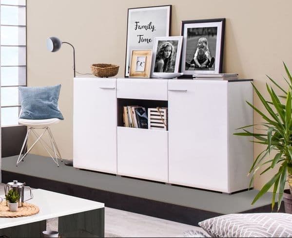Tynza | White Sideboard - 3 Door