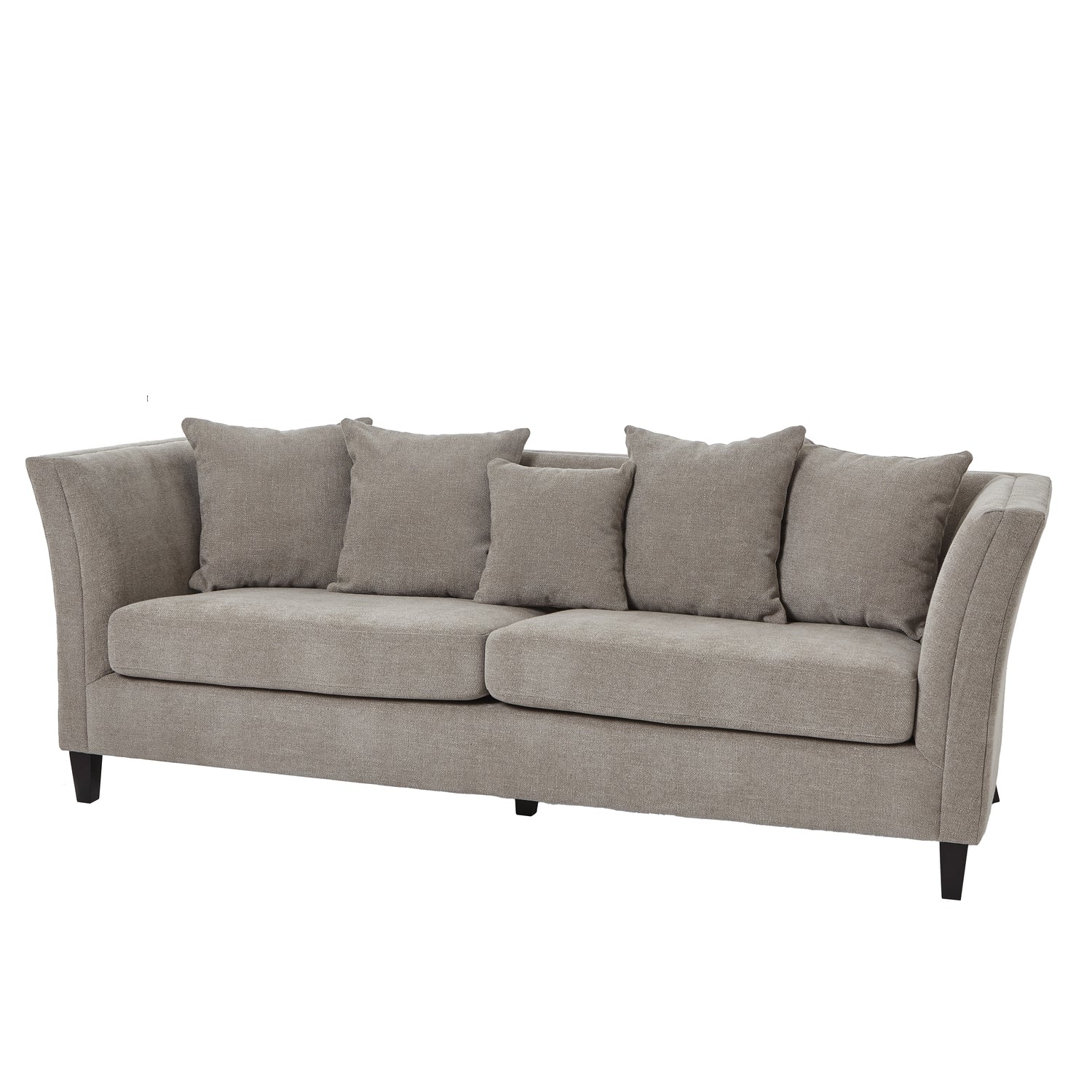 Buckingham | Taupe Cushion Back - Luxury Three Seater Sofa