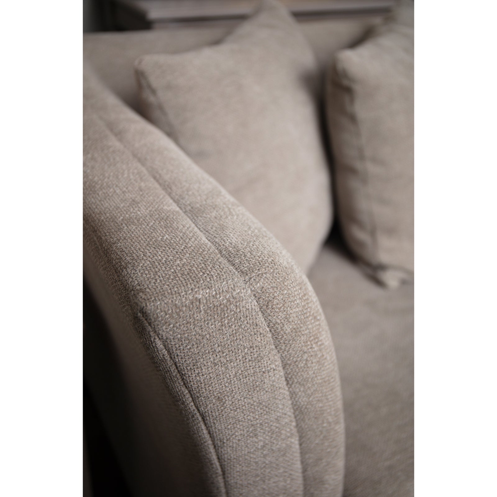 Buckingham | Taupe Cushion Back - Luxury Three Seater Sofa