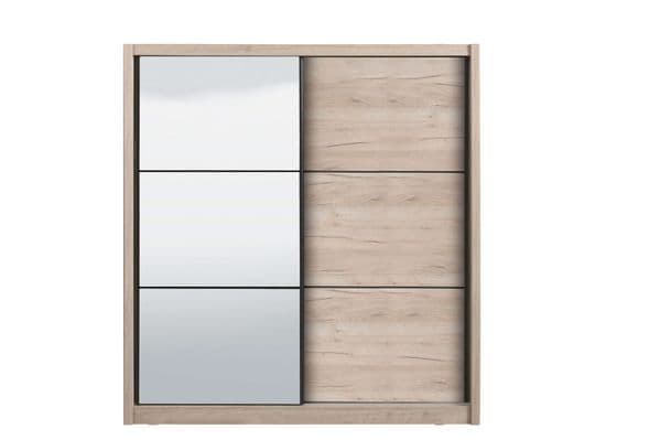 Veylen | Luxury Oak Effect Mirrored Sliding Wardrobe