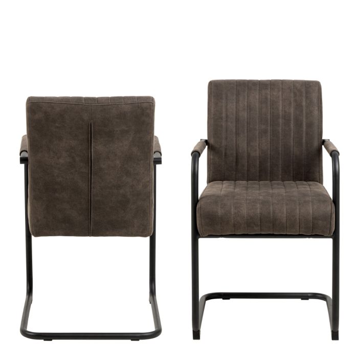 The Amara Anthracite Microfibre Dining Chair – Set of 2 – image 2