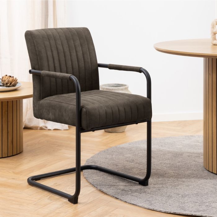 The Amara Anthracite Microfibre Dining Chair – Set of 2 – image 5