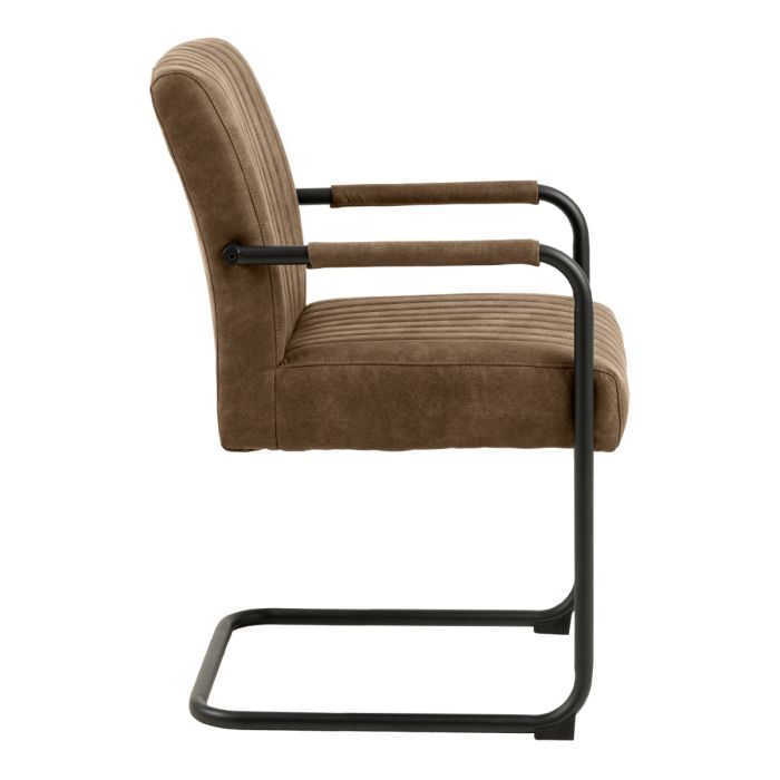 The Amara Light Brown Microfibre Dining Chair – Set of 2 – image 3