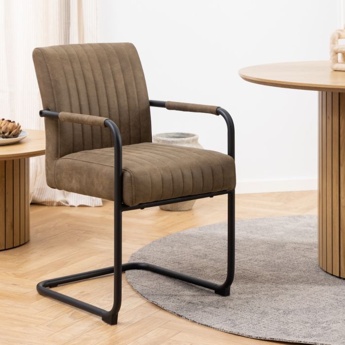 The Amara Light Brown Microfibre Dining Chair – Set of 2 – image 5