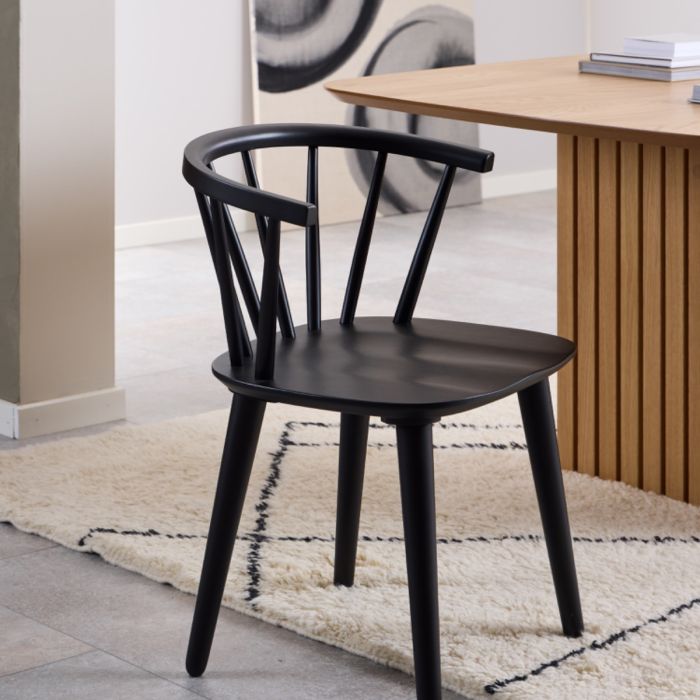 The Arden Black Spindle Back Dining Chair – Set of 2 – image 5