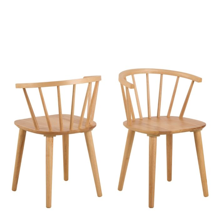 The Arden Oak Spindle Back Dining Chair – Set of 2 – image 1