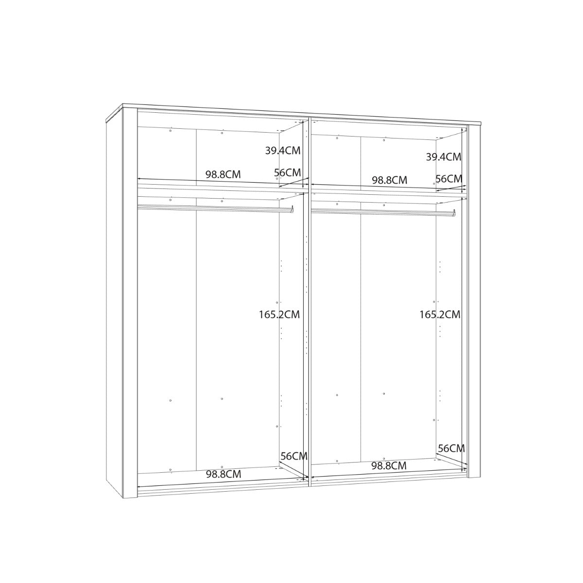 Avellino White & Riviera Oak mirrored wardrobe - original supplier photo 10