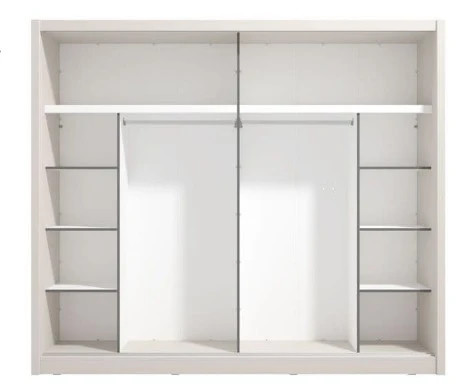 Avenor Cashmere Taupe XL Mirrored Sliding Door Wardrobe interior storage layout