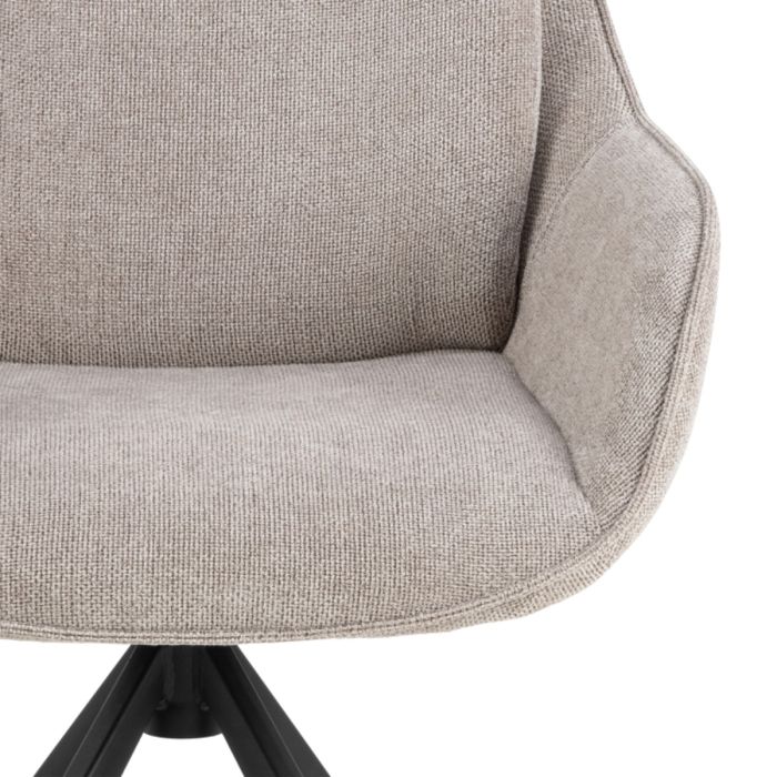 The Calista Sand Chenille Swivel Dining Chair – Set of 2 – image 5