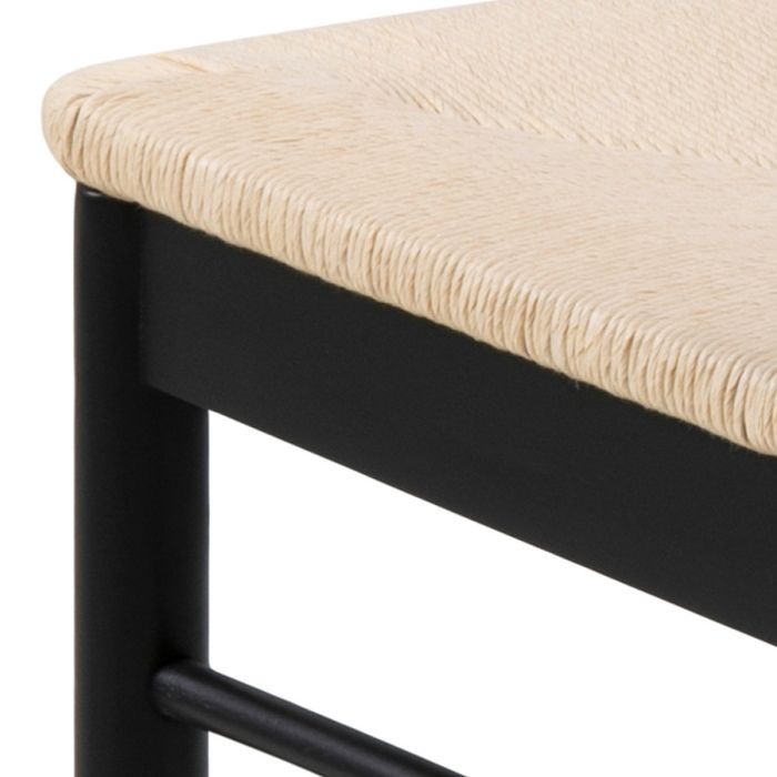 The Cassia Black Oak Dining Chair with Woven Seat – Set of 2 – image 9